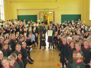 The whole school joining in the celebrations.
